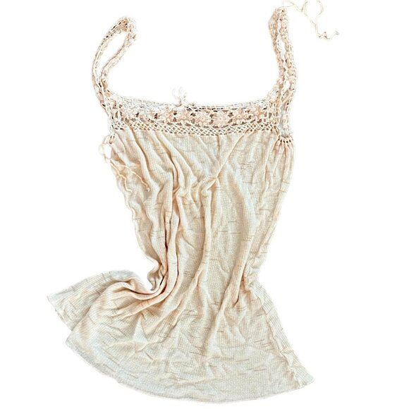 Free People Tops - Free People Lace Trim Cami – Y2K Cottagecore Fairycore Tank Top – GUC